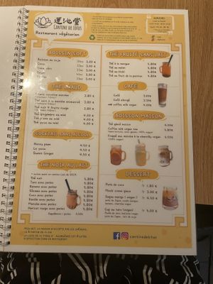 Menu  at Cantine De Lotus in Paris