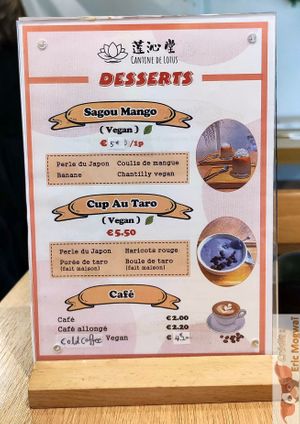 dessert at Cantine De Lotus in Paris