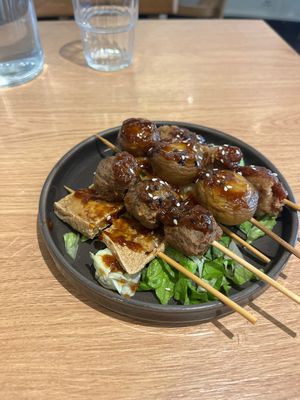 lok-lok fake meat skewers  at Cantine De Lotus in Paris