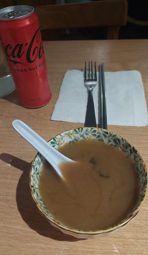 Miso soup at Cantine De Lotus in Paris