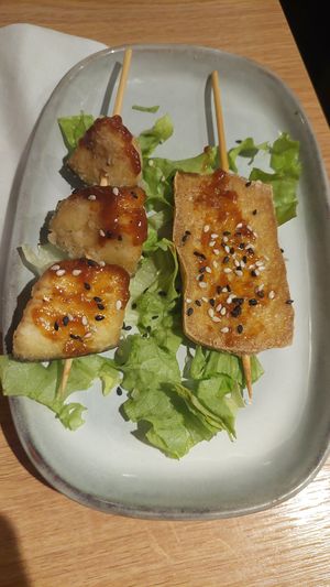 Lok-lok veggie (eggplant and marinated tofu) at Cantine De Lotus in Paris