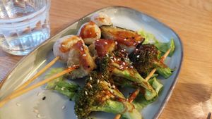 Starter skewers at Cantine De Lotus in Paris