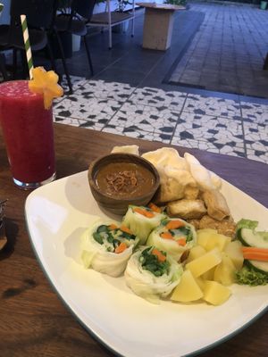 Gado gado and mix juice  at Tasty Vegan in Sanur