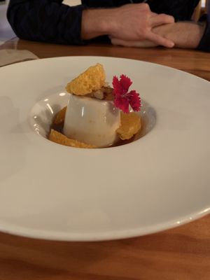 Panna  cotta at The Views Vegetarian Restaurant in Kaiteriteri