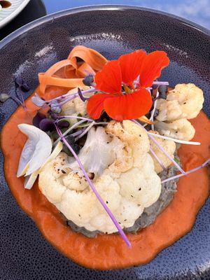 V cauliflower mains  at The Views Vegetarian Restaurant in Kaiteriteri