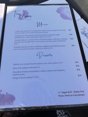   at The Views Vegetarian Restaurant in Kaiteriteri