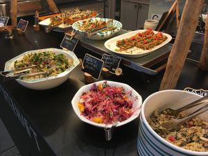 Dinner buffet at Keep Living in Salzburg