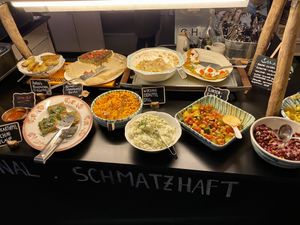 Vegan buffet at Keep Living in Salzburg