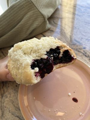 Filled with blueberries   at Slodko i Czule in Krakow