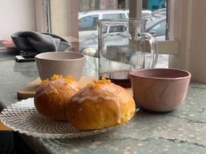 Every morning we bake vegan and vegetarian sweet buns.  at Slodko i Czule in Krakow