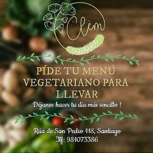 Veggie menu to enjoy every day, on place or wherever you want in a plastic free and organic take away packaging 💜 at ClemCafé in Santiago De Compostela