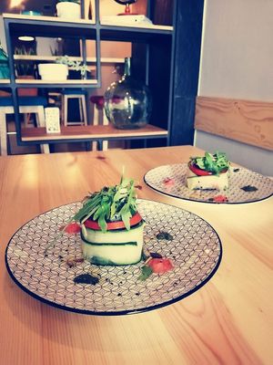 Raw Zucchini roll at ClemCafé in Santiago De Compostela