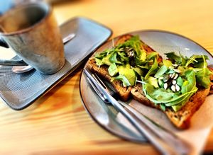 🥑Avocado toast with fresh rucola & sunflower 🌻 seeds! at ClemCafé in Santiago De Compostela