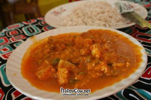 A curry at Whole Bean Veganic Food in Bardez