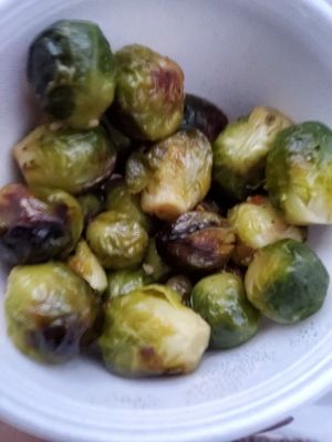 These Brussels sprouts kept jumping in my mouth. I regretted getting them to share haha at 3 Hogs BBQ in Hanover