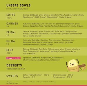 New menu: bowls and desserts at Potateria in Mannheim