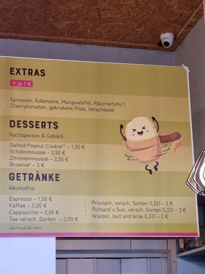 Karte at Potateria in Mannheim