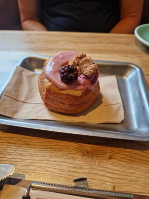 Blackberry cronut at Steam Yard in Sheffield