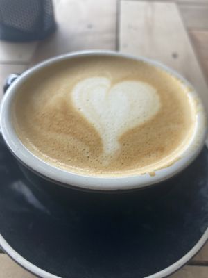 Oat flat white  at Black Shag in Invercargill