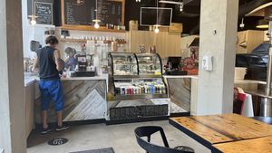 Indoor and outdoor seating   at Heirs Pears in Vancouver