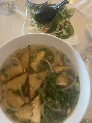 Vegan pho with tofu   at Pho Haus in Denver