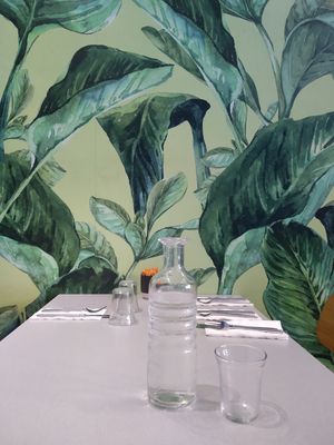 Wall decoration at Cafe Strada in Cairns