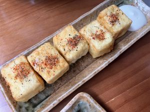 Gold brick tofu at Mukuchi 無口小廚 - WúKǒu Xiǎo Chú in Taipei