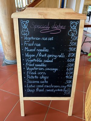 Menu in English   at BEAR SANCTUARY in Ninh Binh