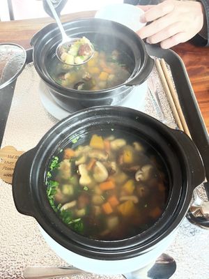 Lotus soup  at BEAR SANCTUARY in Ninh Binh