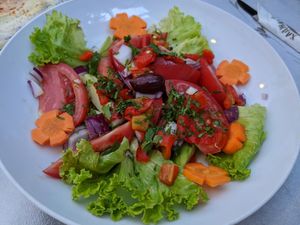 Salad at Hadjidraganovite Izbi in Sofia