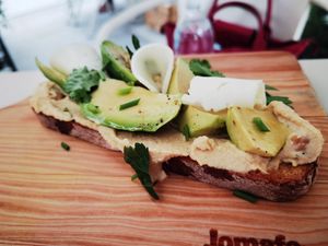 bruschetta humus at Luca in Coimbra