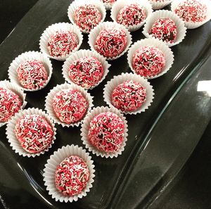 Brigadeiros, chocolate truffles at Luca in Coimbra