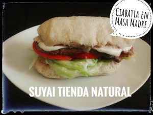 ciabatta con Seitan Casero at Suyai Tienda Natural in Puente Alto