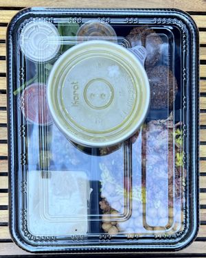 Vegan plate  at Sajj Mediterranean - Pine St in San Francisco