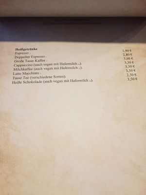 Hot drinks  at Köhlerstüble in Stuttgart