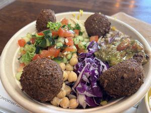 Falafel Bowl  at Sajj Mediterranean - Coleman Ave in San Jose
