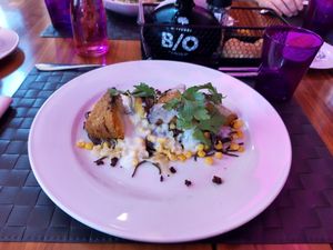 Curry mango tofu corners at Le Chef in Zurich