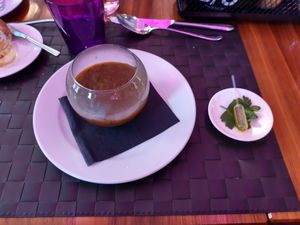 Tomato soup at Le Chef in Zurich