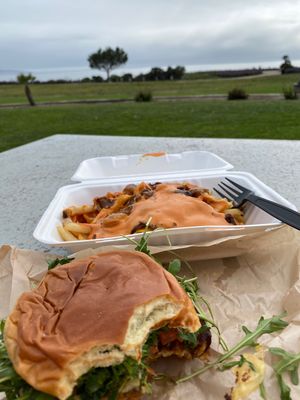 Soggy burger and dirty fries   at Ziggy's in San Luis Obispo