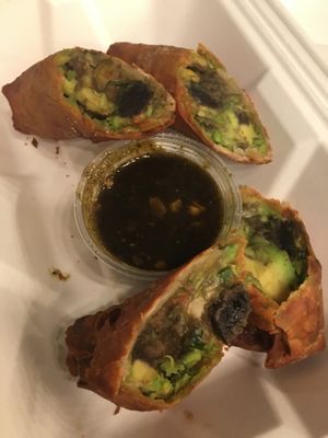 Avocado rolls with tamarind dipping sauce.  at Ziggy's in San Luis Obispo