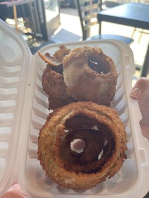 Massive onion rings  at Ziggy's in San Luis Obispo