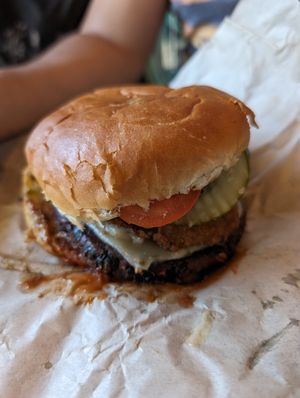 Old 58 burger w/ Ziggy patty at Ziggy's in San Luis Obispo