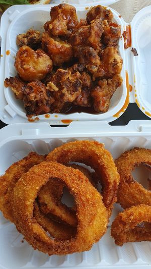 Onion rings + fried cauliflower at Ziggy's in San Luis Obispo