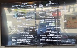 menu 2/16/25 at Ziggy's in San Luis Obispo