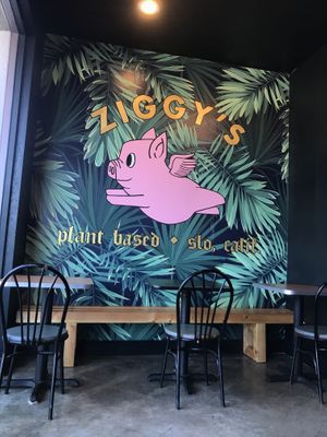 Love the cute little pig :) at Ziggy's in San Luis Obispo