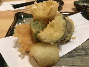 Vegetable tempura at Unkai Japanese Restaurant in Rosedale