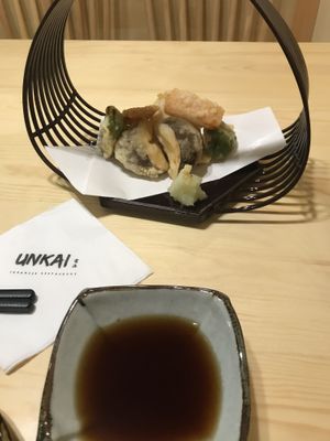 Vegetable tempura at Unkai Japanese Restaurant in Rosedale
