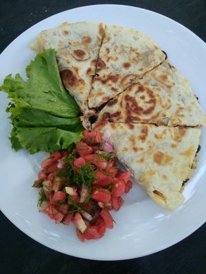 Quesadilia with pampkin at Green Queen Cafe  in Mui Ne