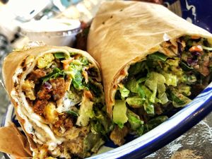 Chicken bacon ranch wrap at Oh My Soul in Charlotte