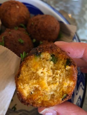 Jalapeño cheddar poppers at Oh My Soul in Charlotte